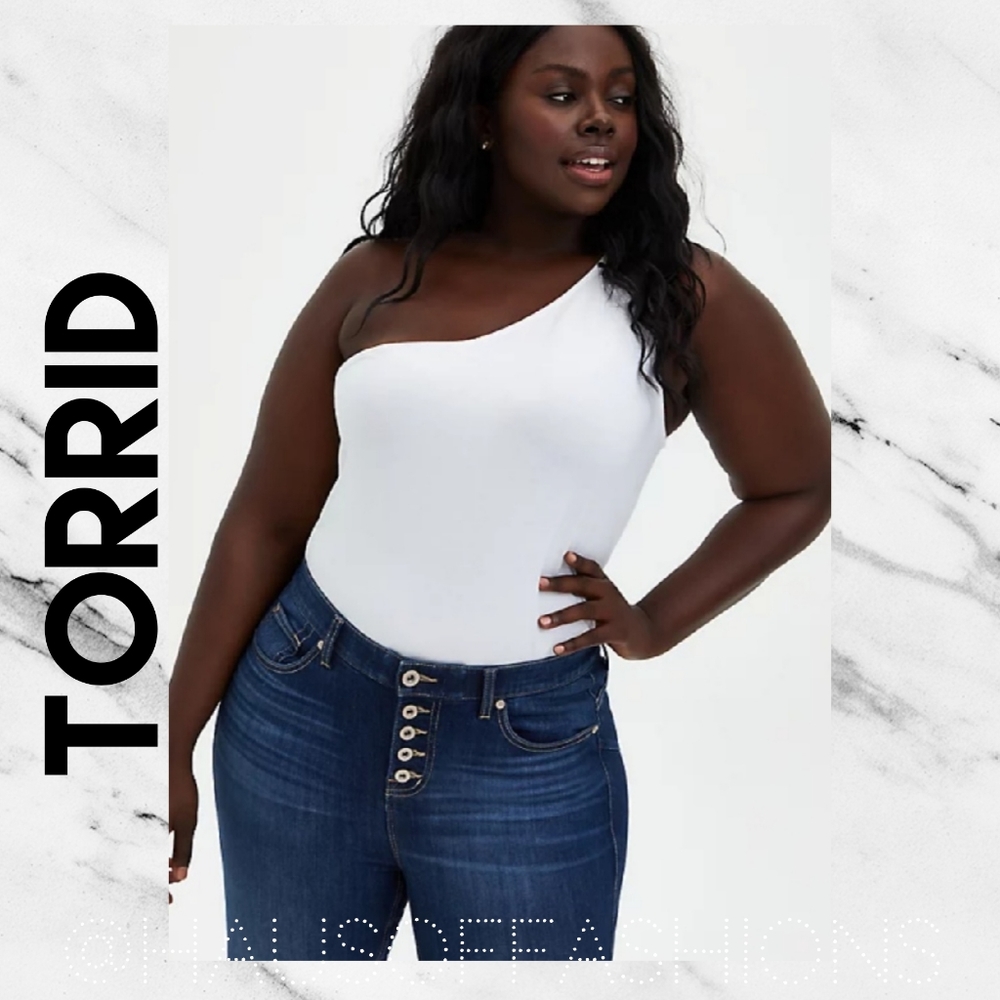 BOGO TORRID Foxy White One Shoulder Top! NWT!